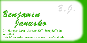 benjamin janusko business card